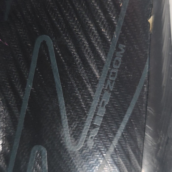 Nike Mercurial Air Zoom Black Athletic Soccer Shoes Size 3 kids - Picture 5 of 7